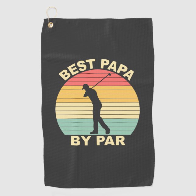 Serviette De Golf Best Papa By Par - Golf (Devant)