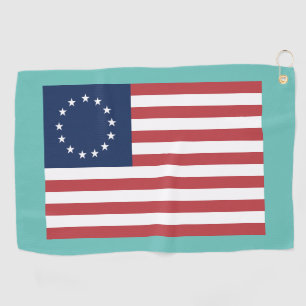 SERVIETTE DE GOLF BETSY ROSS PLAGE DE GOLF PATRIOTIQUE