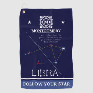 Serviette De Golf Bibliothèque de constellation zodiaque