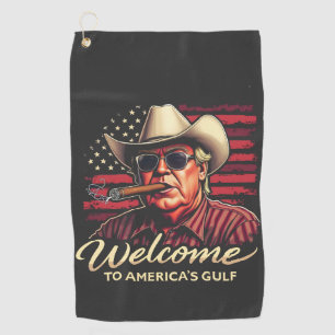 Serviette De Golf Bienvenue dans l'Amérique du Golfe drôle Trump