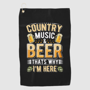 Serviette De Golf Bière Boire Country Music Bière Boire Anniversaire