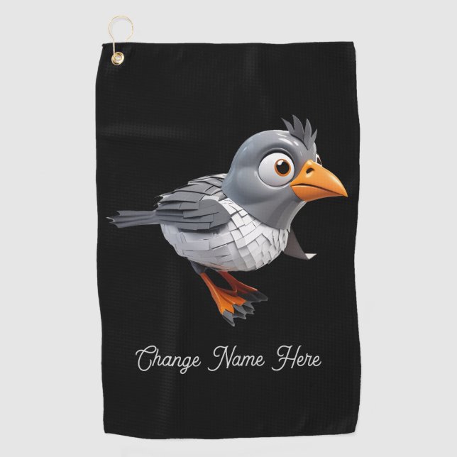 Serviette de golf Birdie personnalisée (Devant)