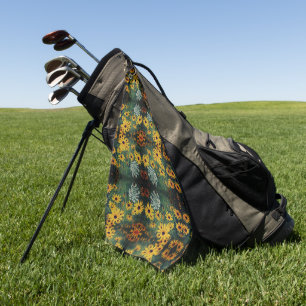 Serviette De Golf Black Eyed Susan Flowers Abstrait Motif