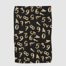 Black Gold Numbers Luxury Motif Chic Comptable