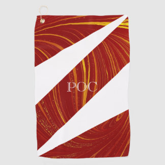 Serviette De Golf Blanc rouge Abstrait