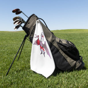 serviette de golf blanche père Noël Bat