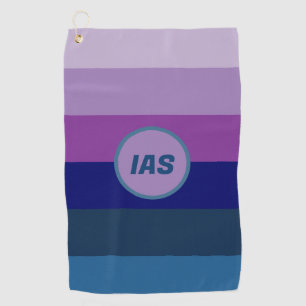 Serviette De Golf Bleu cosmique et rayures violettes