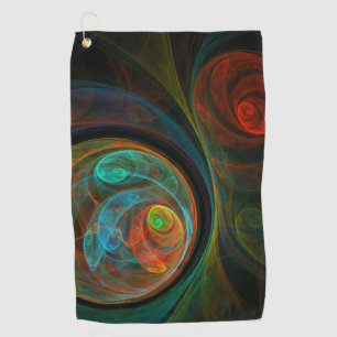 Serviette De Golf Bleu de renaissance Art Abstrait