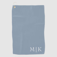 Bleu et blanc poussiéreux | Monogramme moderne