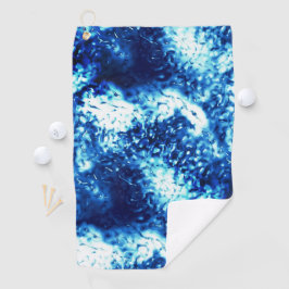 Serviette De Golf Bleu flashy taché ressemble à du verre dépoli