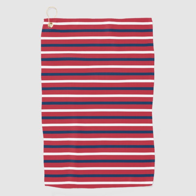 Serviette De Golf Bleu rouge bleu blanc (Devant)
