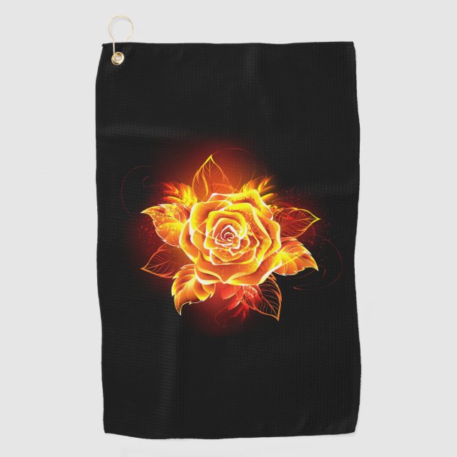Serviette De Golf Blooming Fire Rose (Devant)
