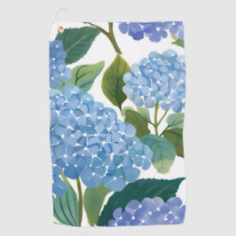Serviette De Golf Blue Hydrangeas | Beautiful Floral Bush