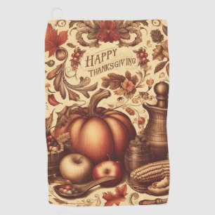 Serviette De Golf Bon thanksgiving vintage/classique