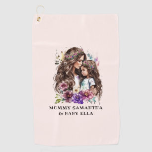 Serviette De Golf Bond adorable maman et fille (7)