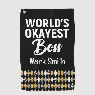 Serviette De Golf Boss Day World Okayest Boss
