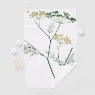 Serviette De Golf Botanique verte douce IV