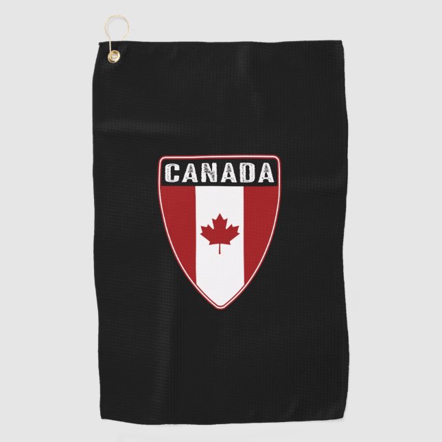 Serviette De Golf Bouclier canadien (Devant)