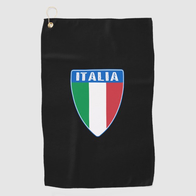 Serviette De Golf Bouclier Italien (Devant)
