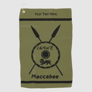 Serviette De Golf Bouclier Maccabee Soumis Et Voies