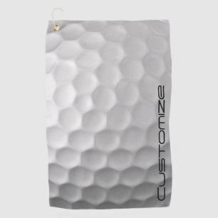 Serviette De Golf Boule de golf avec texte personnalisé