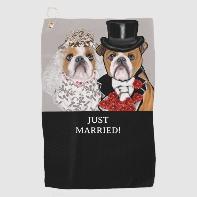 Serviette De Golf Bouledogue        (Devant)