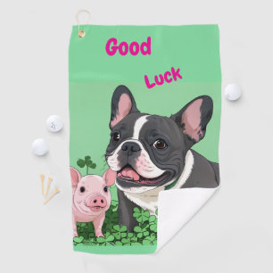 Serviette De Golf Bouledogue français beaucoup de chance French Bull