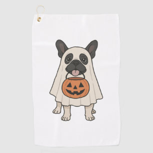 Serviette De Golf Bouledogue français chien d'Halloween fantôme