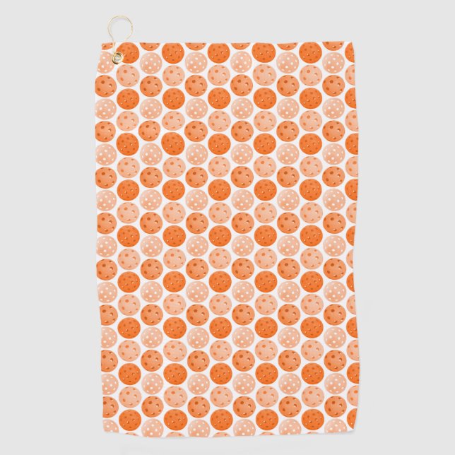 Serviette De Golf Boules de Pickleball, Boules de Pickleball Orange  (Devant)