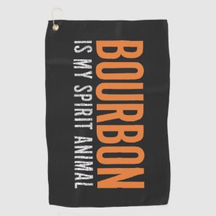 Serviette De Golf Bourbon est mon esprit animal Vintage Amérique