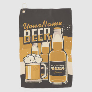 Serviette De Golf Bouteille de bière personnalisée Barre de brassage
