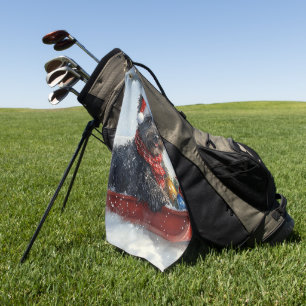 Serviette De Golf Bouviers Des Flandres Chien en Luge Noël