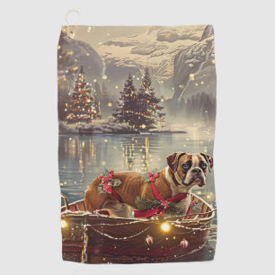 Serviette De Golf Boxer Christmas Festive Voyage
