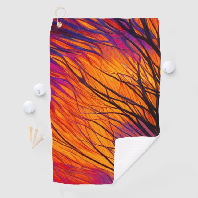 Serviette De Golf Branches Artsy Tree (En situation)