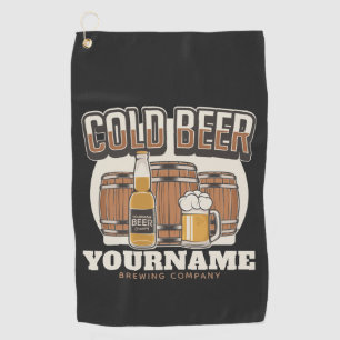 Serviette De Golf Brasserie en chêne froid personnalisée Brasserie e