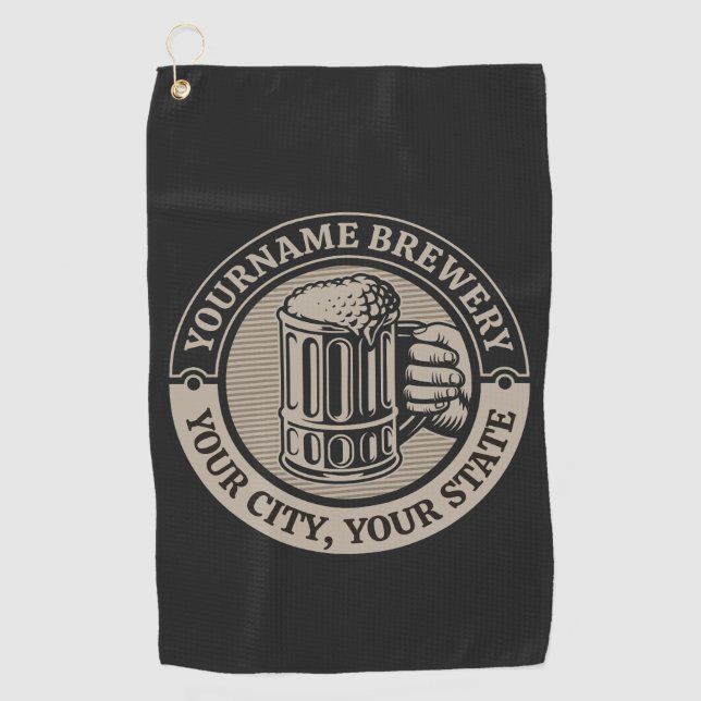Serviette De Golf Brasserie Nom personnalisé Brasserie Big Mug (Devant)