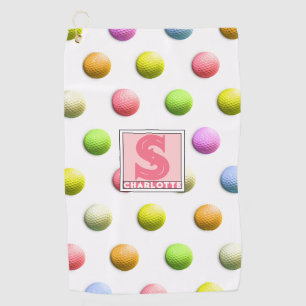Serviette de golf brodée pour femmes