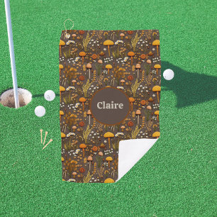 Serviette De Golf Broderie de champignons Cottagecore personnalisée
