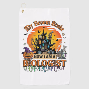 Serviette De Golf Broom Broke Biologiste Halloween Château Hanté Cit