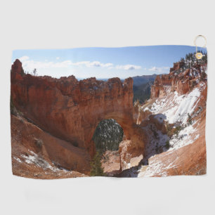 Serviette De Golf Bryce Canyon Pont naturel Paysage neigeux Photo