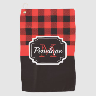 Serviette De Golf Buffalo Plaid Motif