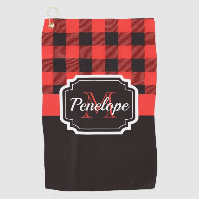 Serviette De Golf Buffalo Plaid Motif (Devant)