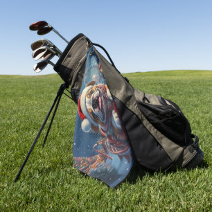 Serviette De Golf Bulldog Roller Dessous de verre Noël