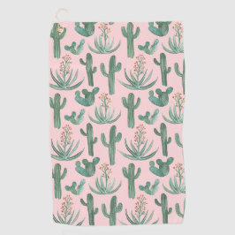 Serviette De Golf Cactus du désert Saguaro Succulents Aquarelle