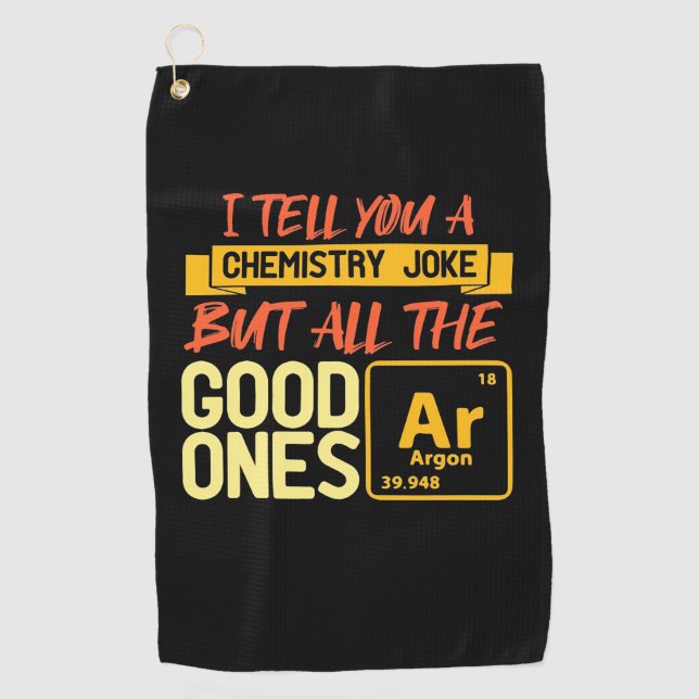 Serviette De Golf Cadeau d'anniversaire | Je Vous Raconte Une Chimie (Devant)