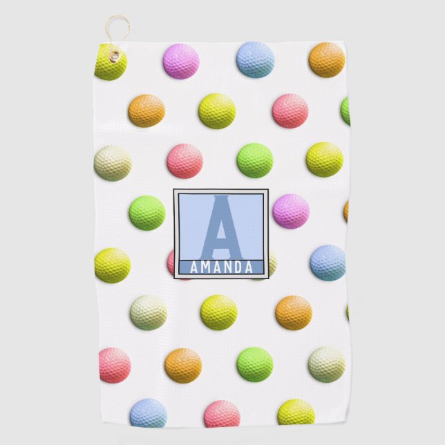 Serviette De Golf Cadeaux de golf Monogramme Dames (Devant)
