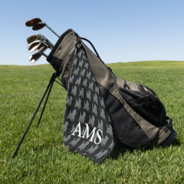 Serviette De Golf Cairn Terrier Chien Silhouette Y&B Grille Noir