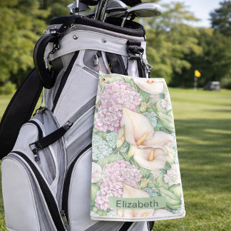 Serviette De Golf Calla Lily Pastel Personnalisé