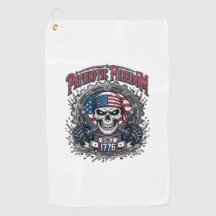 Serviette De Golf Camion Monstre Crâne Tout-Terrain Patriotique 1776