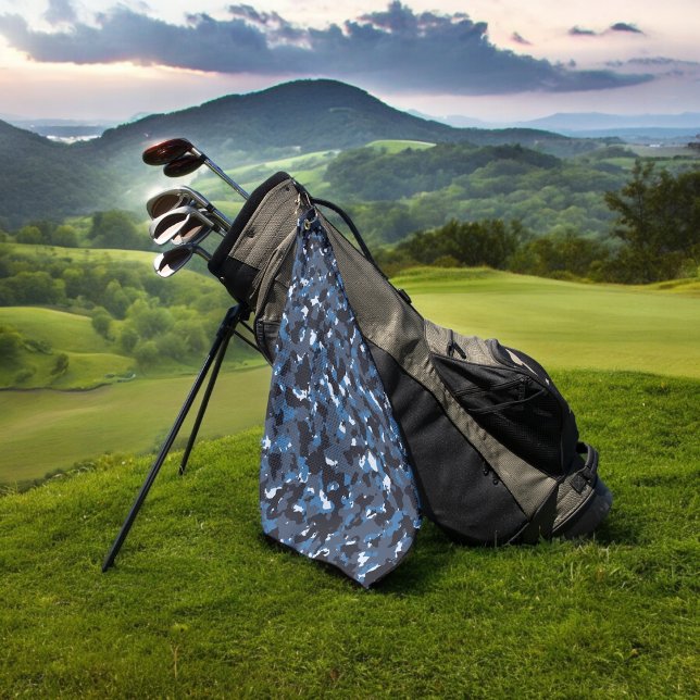 Serviette De Golf camo bleu (golf towel)